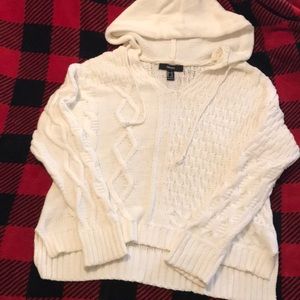 Forever 21 medium sweater with hood nwot